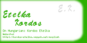 etelka kordos business card
